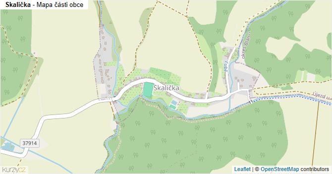 Skalička - mapa části obce