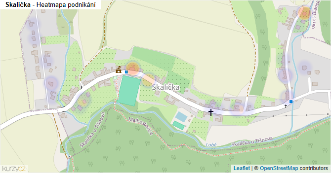 Skalička - mapa podnikání