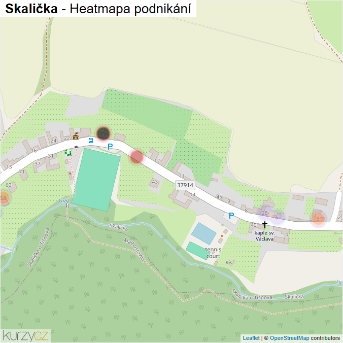 Mapa Skalička - Firmy v části obce.