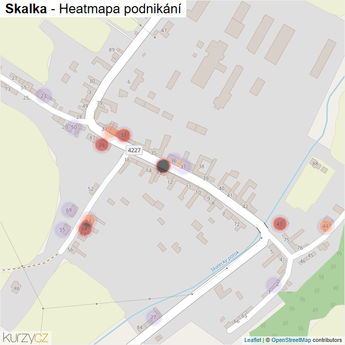 Mapa Skalka - Firmy v části obce.