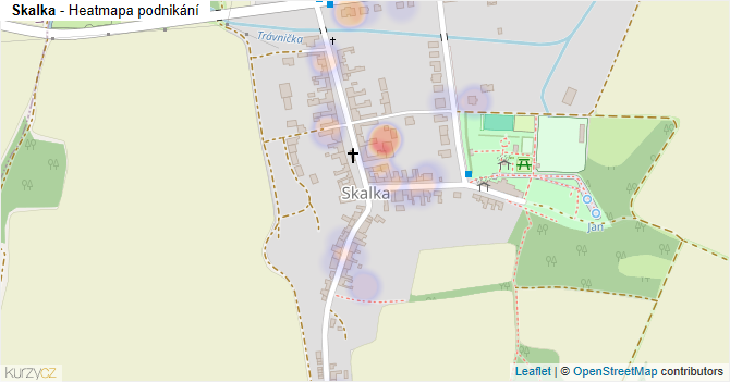 Skalka - mapa podnikání