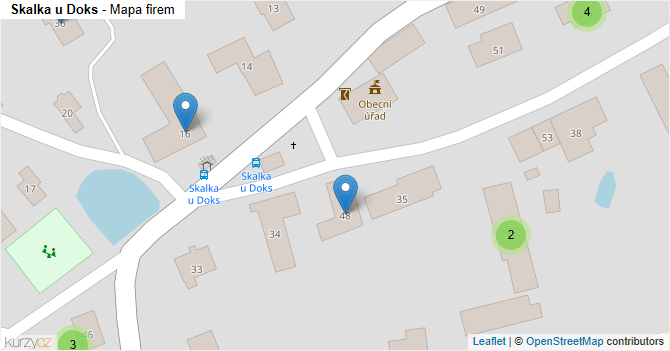 Skalka u Doks - mapa firem
