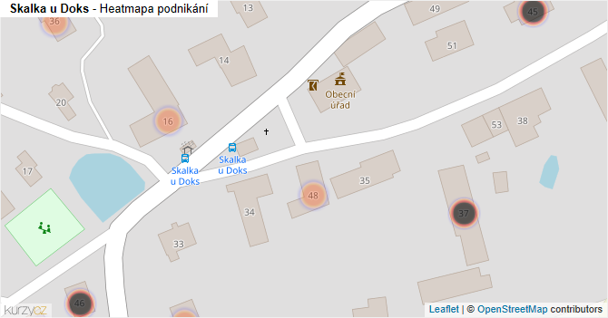 Skalka u Doks - mapa podnikání