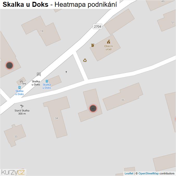 Mapa Skalka u Doks - Firmy v obci.