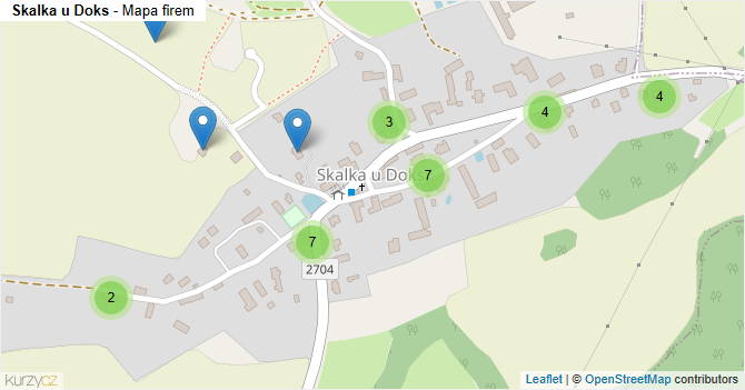 Skalka u Doks - mapa firem