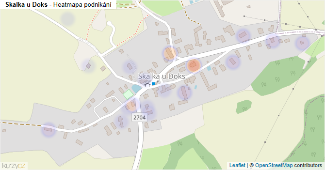 Skalka u Doks - mapa podnikání