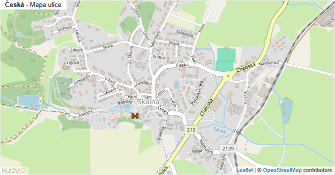 Česká - mapa ulice