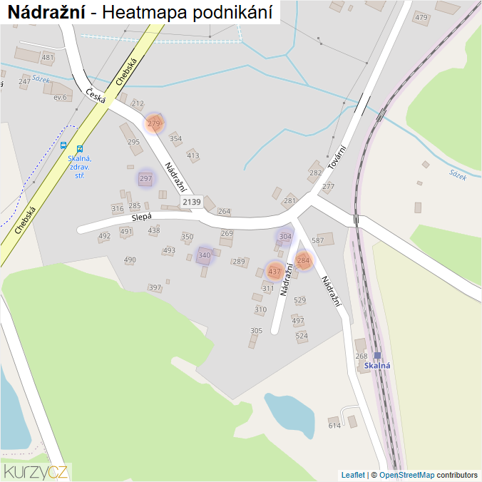 Mapa Nádražní - Firmy v ulici.