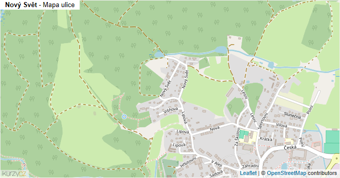 Nový Svět - mapa ulice