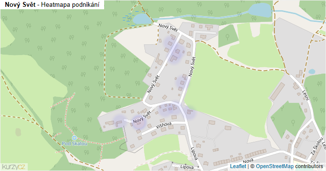 Nový Svět - mapa podnikání