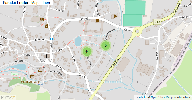 Panská Louka - mapa firem