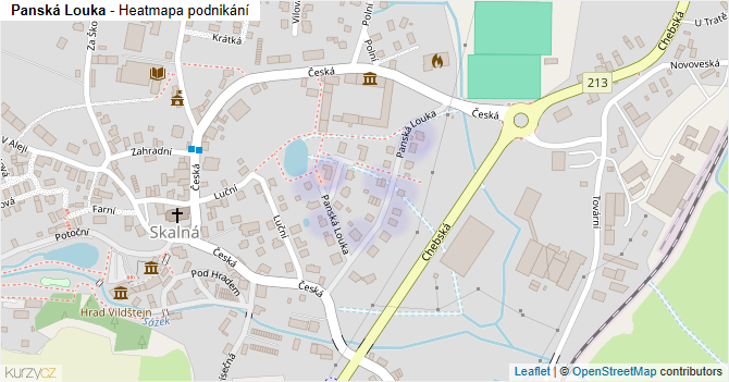 Panská Louka - mapa podnikání