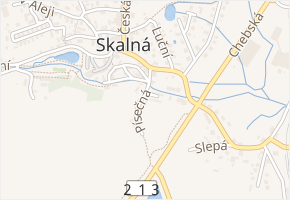 Písečná v obci Skalná - mapa ulice
