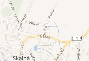 Polní v obci Skalná - mapa ulice