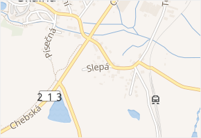 Slepá v obci Skalná - mapa ulice
