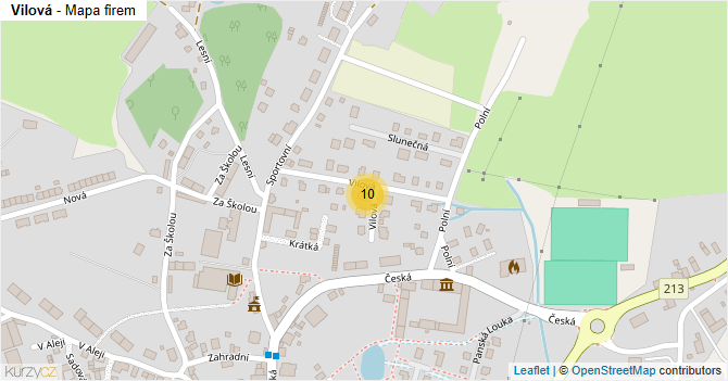 Vilová - mapa firem