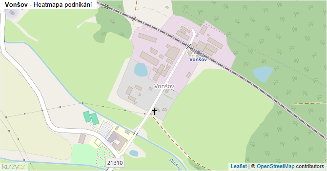 Vonšov - mapa podnikání