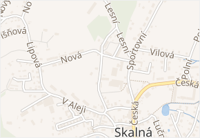 Za Školou v obci Skalná - mapa ulice