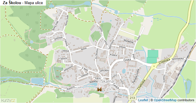 Za Školou - mapa ulice
