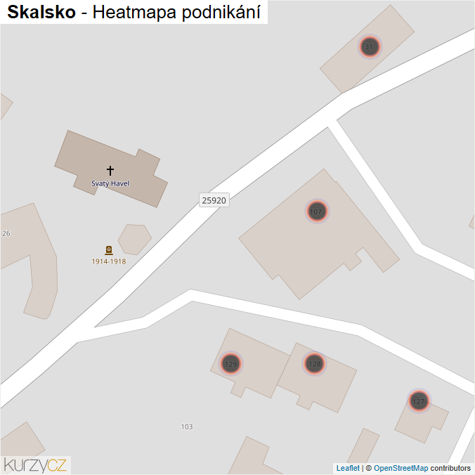 Mapa Skalsko - Firmy v obci.
