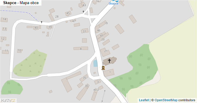 Skapce - mapa obce