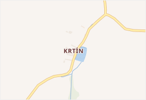 Krtín v obci Skapce - mapa části obce