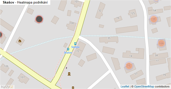 Skašov - mapa podnikání