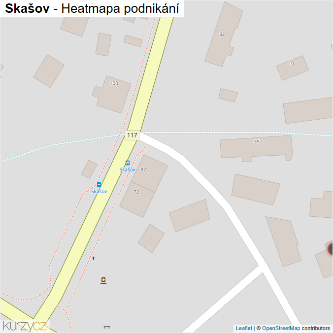 Mapa Skašov - Firmy v obci.