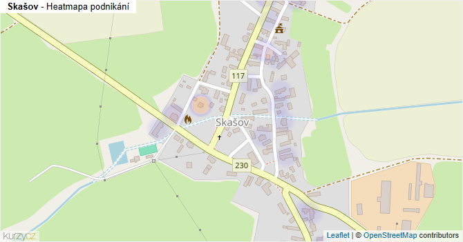 Skašov - mapa podnikání