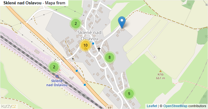 Sklené nad Oslavou - mapa firem