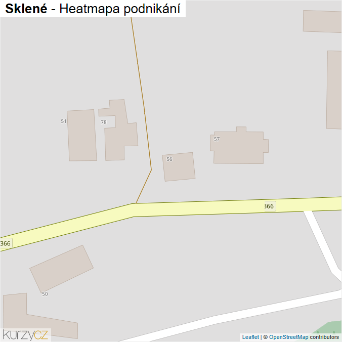 Mapa Sklené - Firmy v obci.