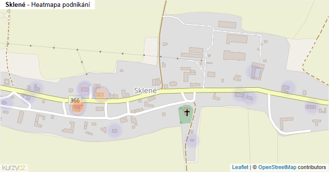 Sklené - mapa podnikání