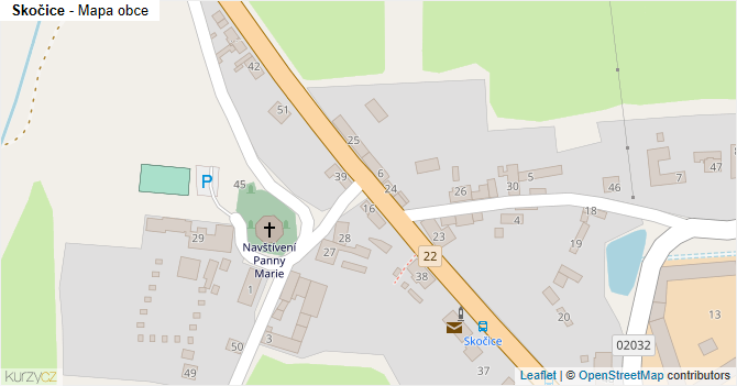 Skočice - mapa obce