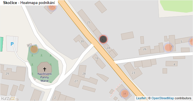 Skočice - mapa podnikání
