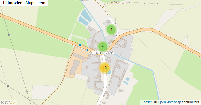 Lidmovice - mapa firem
