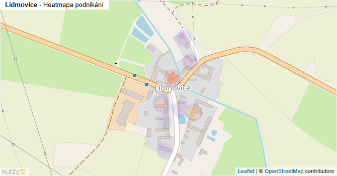 Lidmovice - mapa podnikání