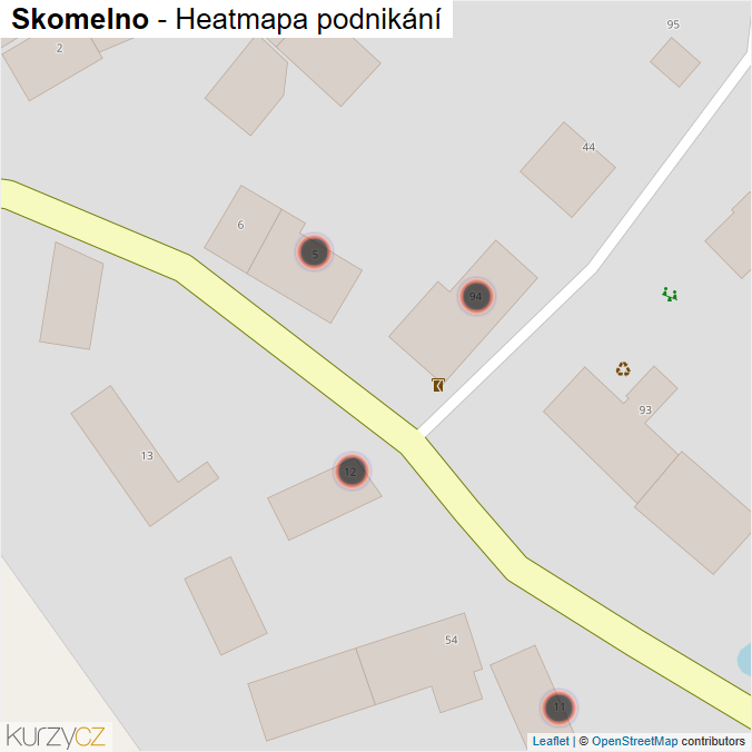 Mapa Skomelno - Firmy v obci.