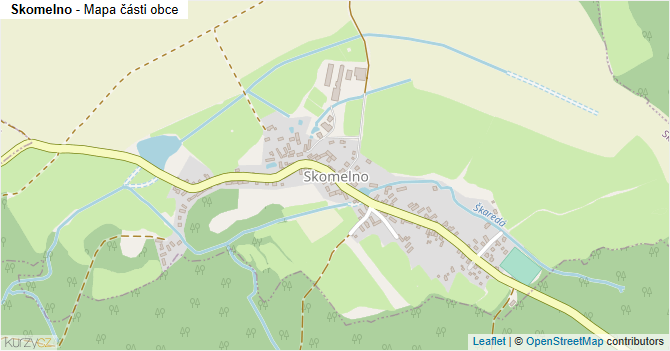 Skomelno - mapa části obce