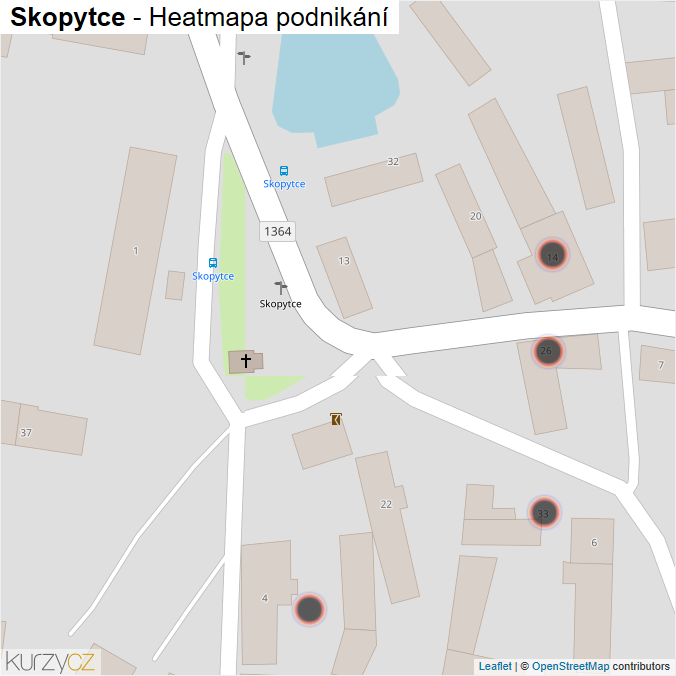 Mapa Skopytce - Firmy v obci.