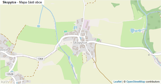 Skopytce - mapa části obce