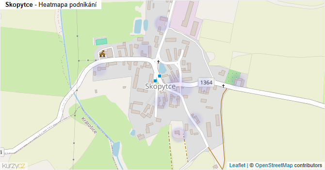 Skopytce - mapa podnikání