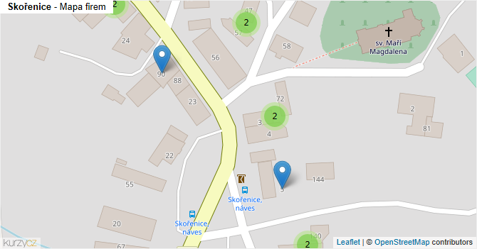Skořenice - mapa firem