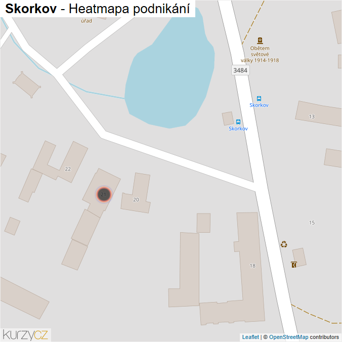 Mapa Skorkov - Firmy v obci.