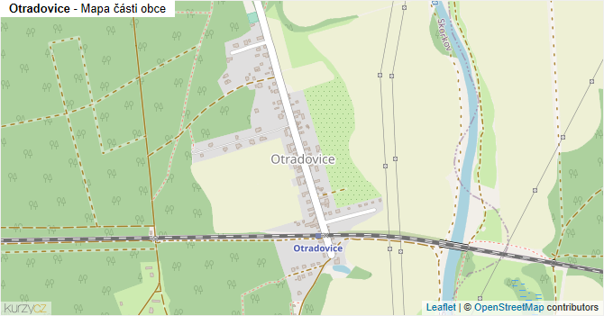 Otradovice - mapa části obce