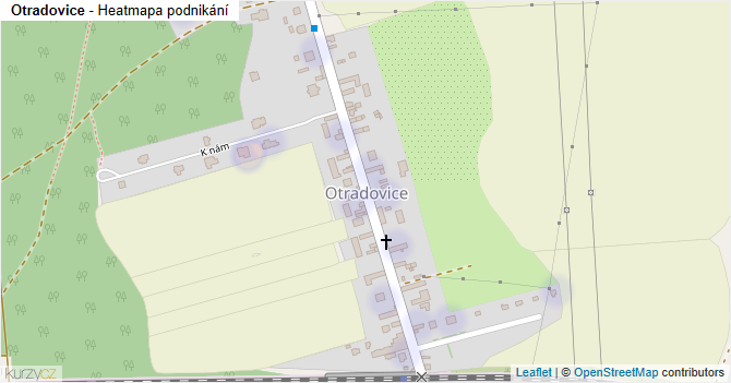 Otradovice - mapa podnikání