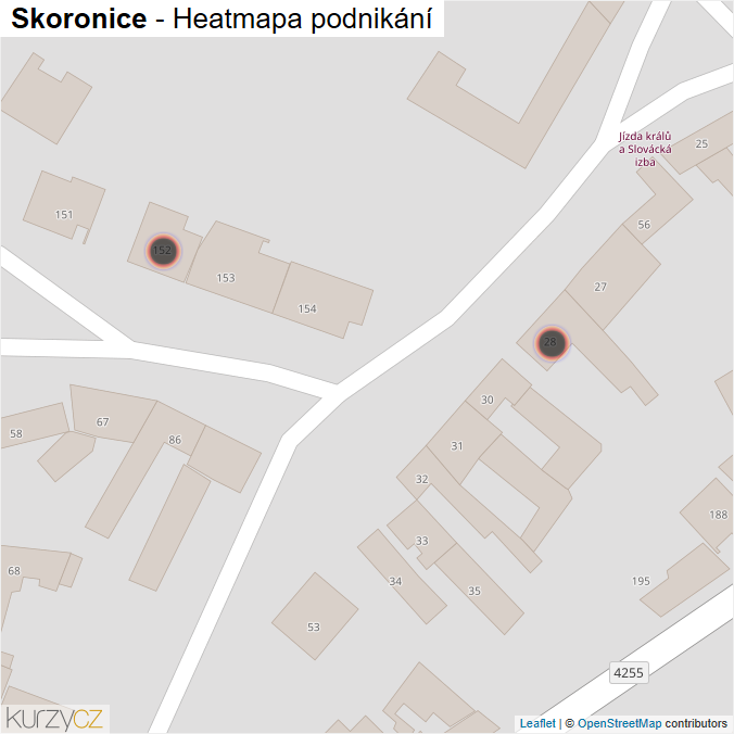 Mapa Skoronice - Firmy v obci.