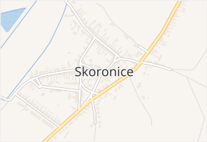 Skoronice v obci Skoronice - mapa části obce