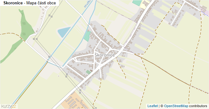 Skoronice - mapa části obce