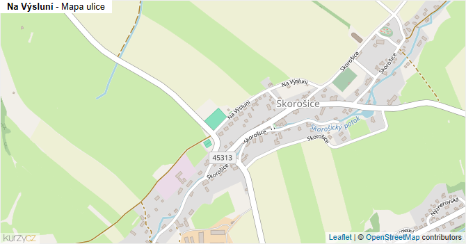 Na Výsluní - mapa ulice