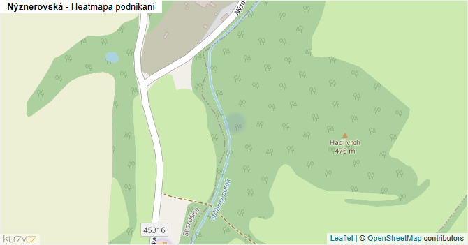 Nýznerovská - mapa podnikání
